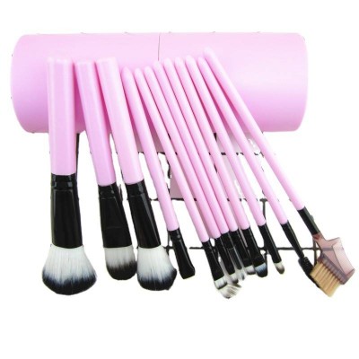 Professional 12 Portable Make Up Brush Barreled Beauty Private Label Brushes High Quality Custom Logo Makeup Brush Set