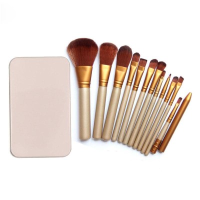 Professional 12pcs/set Eye Shadow Brushes Make Up Private Label Kabuki Custom Logo Makeup Brush Set