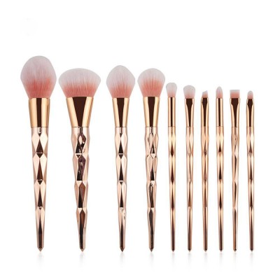 10 Threaded Rod Eyeshadow Brushes Foundation Blush Makeup Brush Set