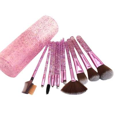 12 new barrels  with sequins set of makeup brushes