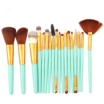 18 fan-shaped eye blush and lip band brushes makeup brush set